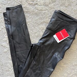SPANX Faux Leather Black Leggings